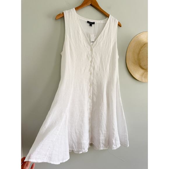 J.Crew | NWT Marilyn Linen mini dress in White | Sz 12 - Picture 3 of 10